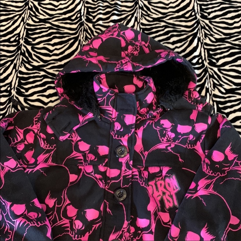 Awesome Iron Fist Pink Skull Hoodie